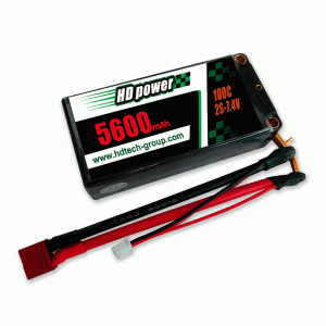 HD 5600 mAh 100 C 2S 7.6 V 하 드 케이스 단 고압 리튬 배터리